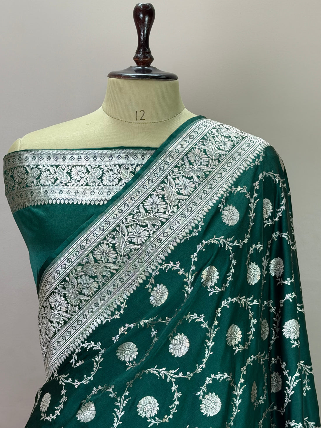 Banarasi Mashru Katan Silk Saree with All Over Jaal