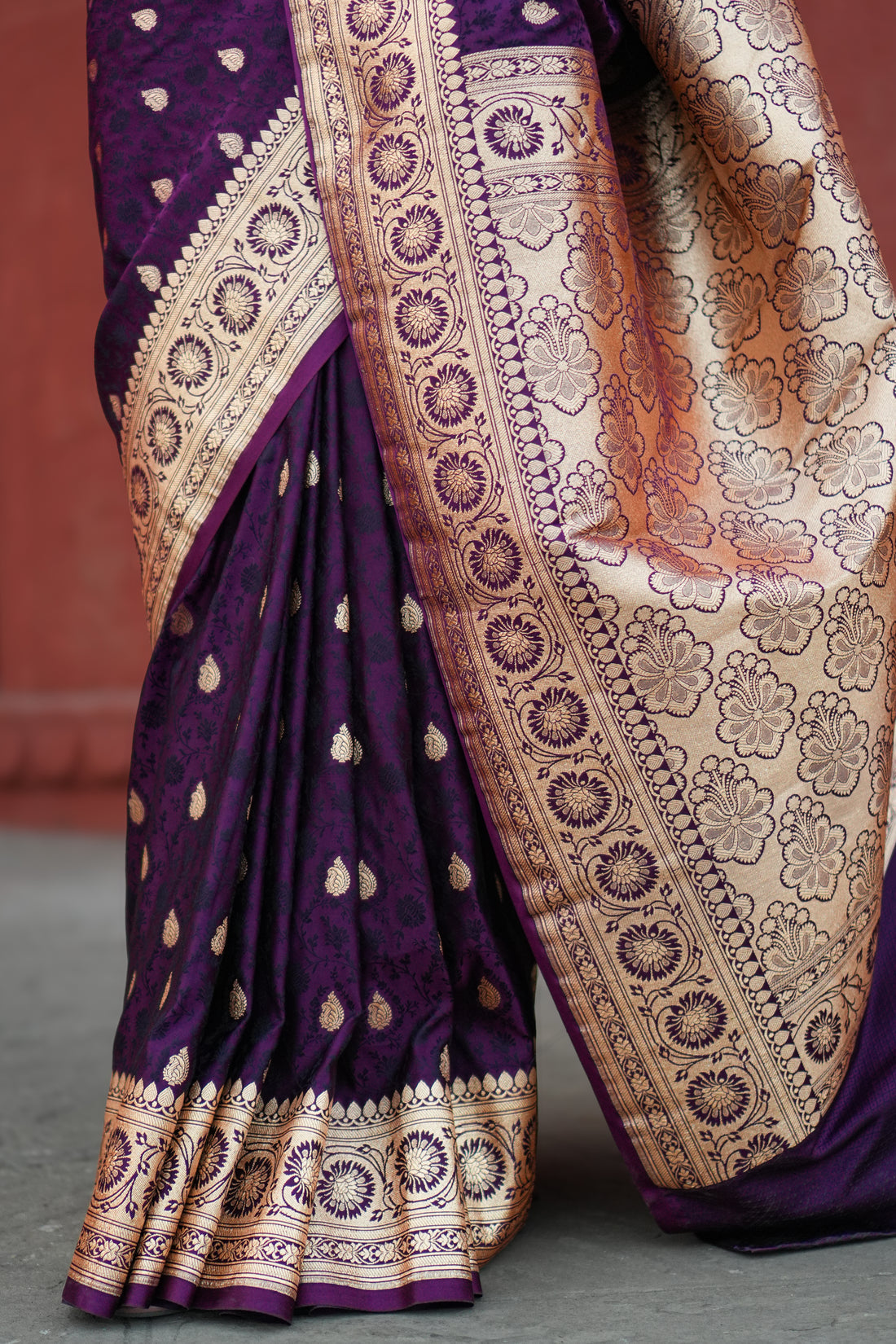 Banarasi Satin Malai Katan Tanchui Saree