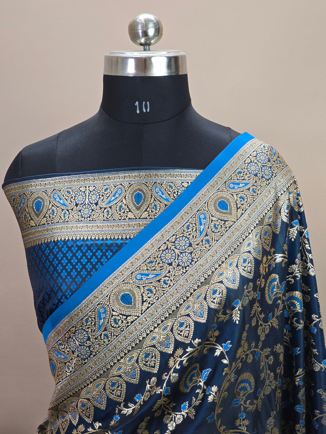 Satin Malai Katan Banarasi Saree Meenakari Booti Jaal